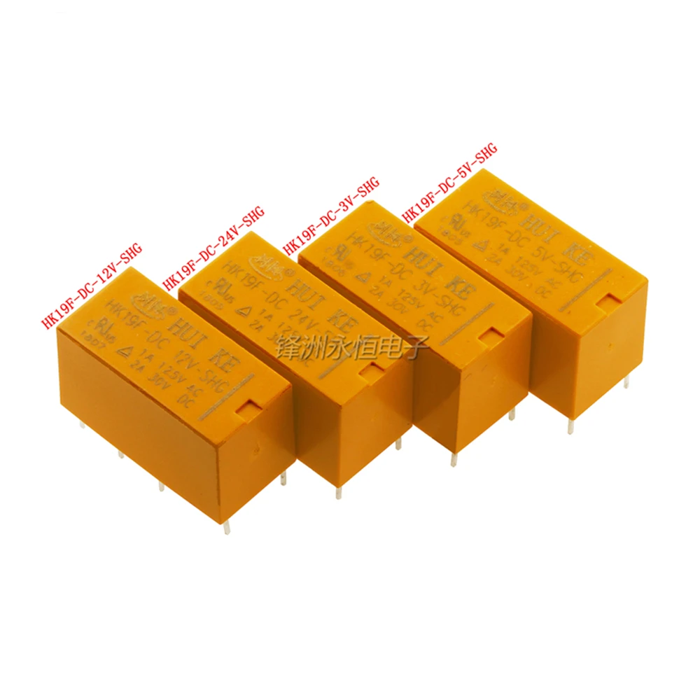 5 шт./лот Сигнальное реле HK19F DC 3 6 9 12 24 V SHG 3V 5V 6V В постоянного тока 8PIN 2A 2 открытых
