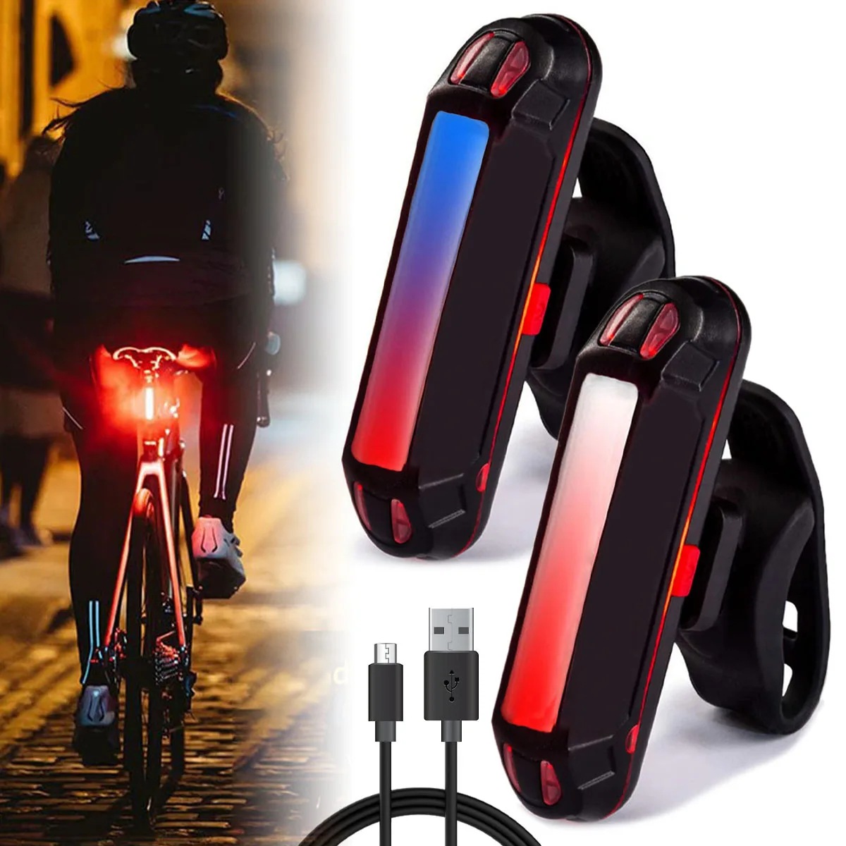 

Bike Tail Lights 100LM Bright 30 LED Bicycle Rear Light USB Rechargeable Safety Bike Light Waterproof Safe Warning Cycling Lamp