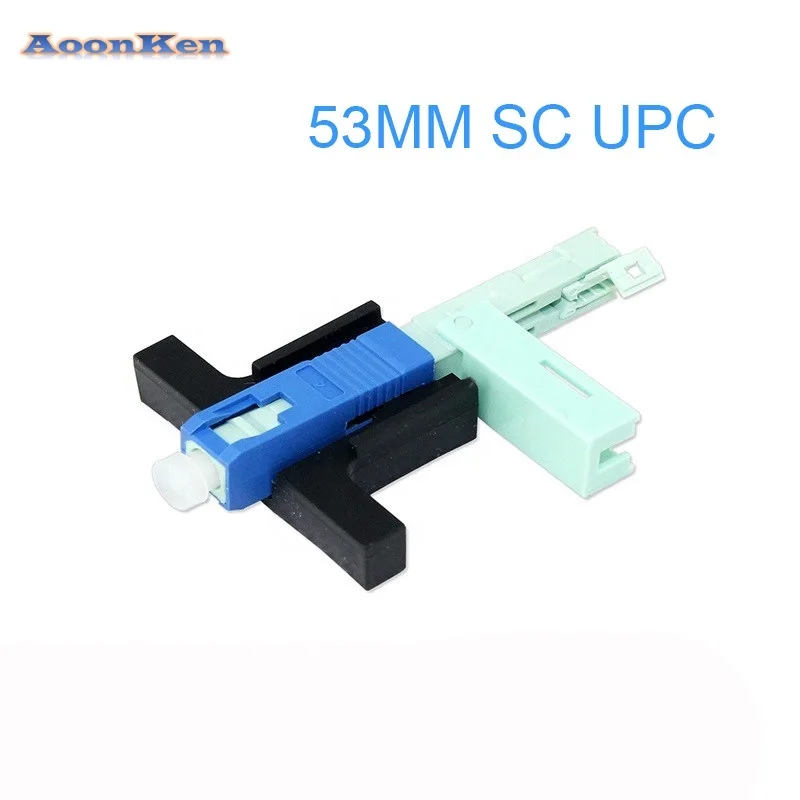 Wholesales SC UPC Fast Connector Single-Mode Connector FTTH Tool Cold Connector Tool Fiber Optic Fast Connnector 53mm
