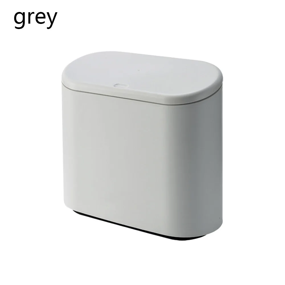 gray 11L пластиковая урна для мусора Уборка кухни, ванной Туалет мусорное ведро корзина для мусора Туалет мусорное ведро держатель для мусорного мешка контейнер для хранения - Цвет: gray