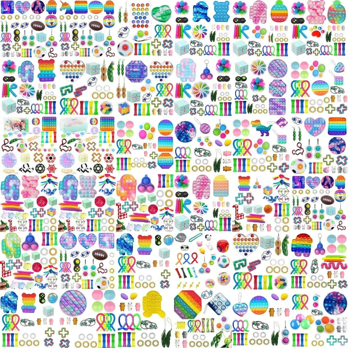 100 дизайнов Непоседа набор игрушек Коробка сенсорная упаковка для детей взрослых