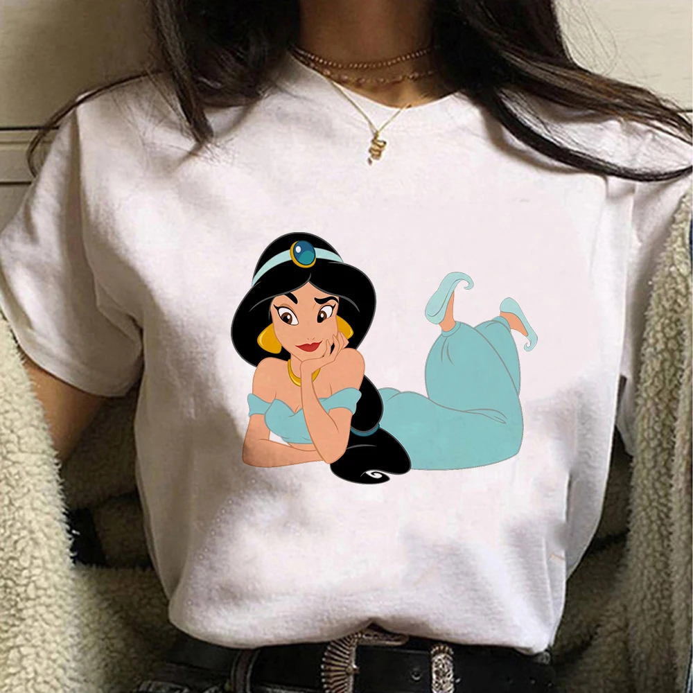 Aladdin Princess Jasmine Top T-Shirt con Cappuccio in Cotone 6 Anni età 0 Mesi 