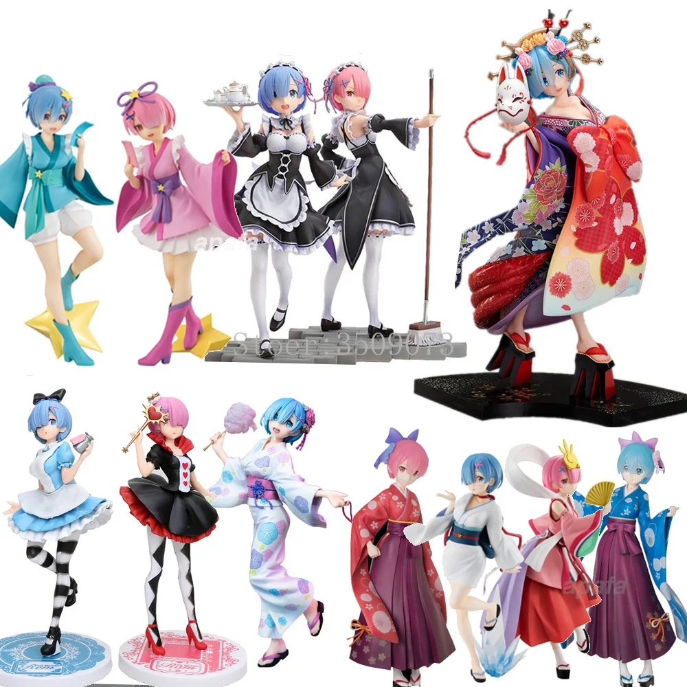 Фигурка аниме Rem и Ram Oirandouchuu Re:ZERO Начальная жизнь в другом мире ПВХ экшн фигурка