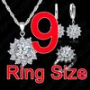 

Valentine Day Gift SunFlower Cubic Zirconia 925 Sterling Silver Jewelry Sets Earrings Pendant Necklace Rings Size5-9