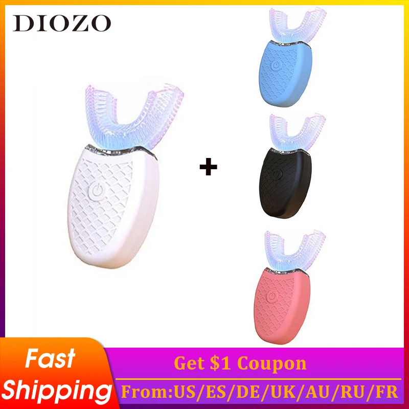 360 градусов электрическая зубная щетка для детей Sonic USB автоматическая голубая