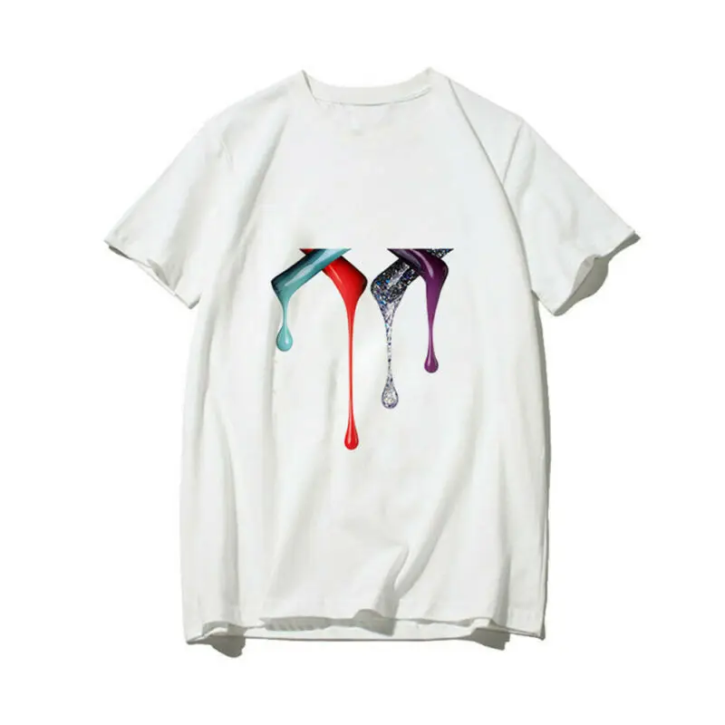 

Women Printed Crew Neck Short Sleeve Summer T Shirt Casual Loose Tops Blouse Tee