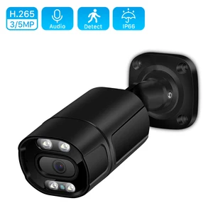 5mp color night vision ip camera outdoor 1080p poe waterproof two way audio poe camera ip ai human detection xmeye remote view free global shipping