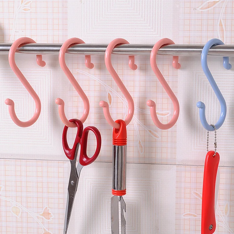 1 упаковка Многофункциональный пластиковый s образный крючок для подвешивания