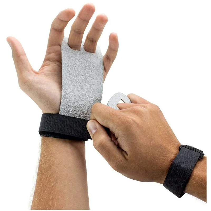 

1 Pair Hand Grip Synthetic Leather Crossfit Gymnastics Guard Palm Protectors Glove Pull Up Bar Weight Lifting Gym Gloves