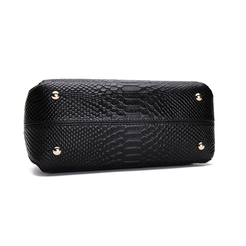 Женская сумка из натуральной воловьей кожи с узором в виде змеи | Багаж и сумки