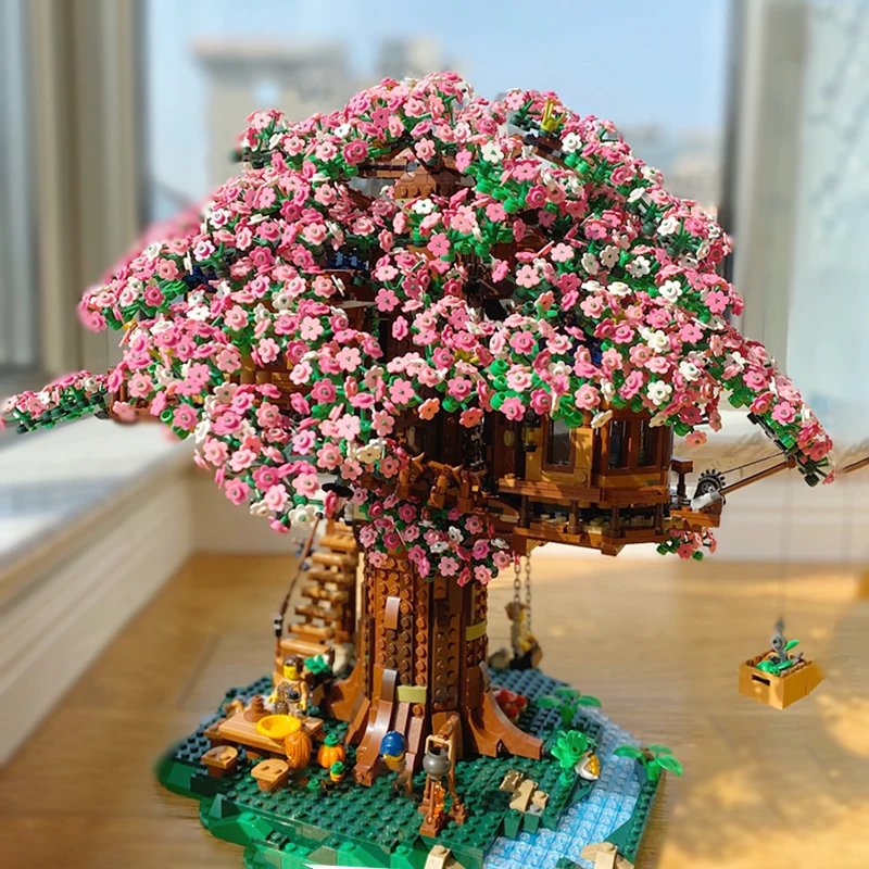 

MOC 21318 DIY Arcadian Hut Forest Tree House Series Building Blocks Cherry Assembly Particle Bricks Toys Children Christmas Gift