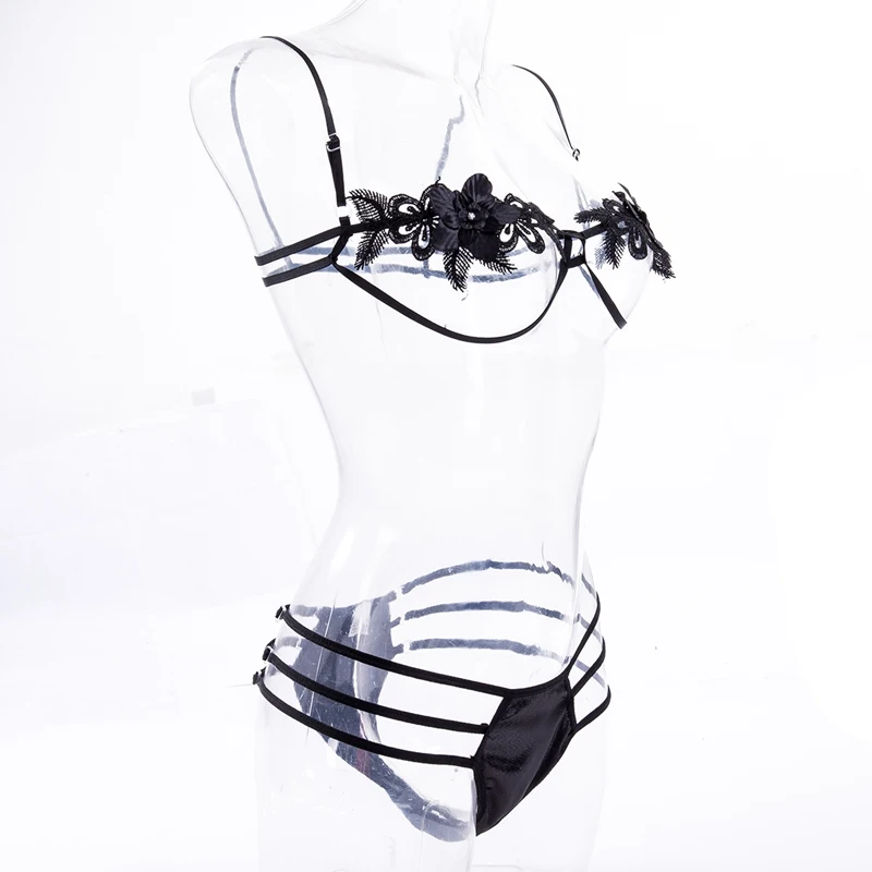 Сексуальный женский комплект бикини с эффектом пуш ап купальник цветочным и