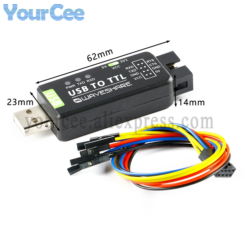 

Плата преобразователя FT232RL USB в TTL, модуль последовательного порта UART промышленного класса, модуль преобразователя USB в TTL