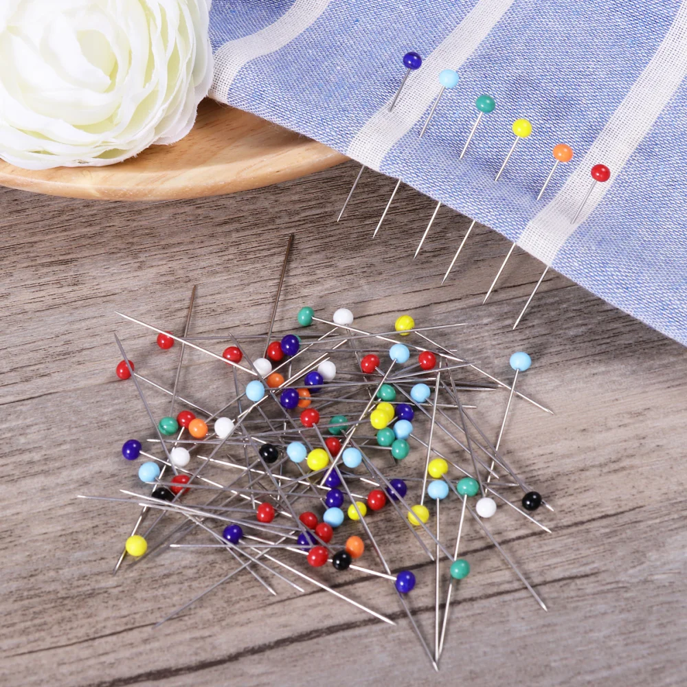 

250pcs Glass Head Multicolor Sewing Pin for DIY Sewing Crafts (4mm Head + 34mm Pin)