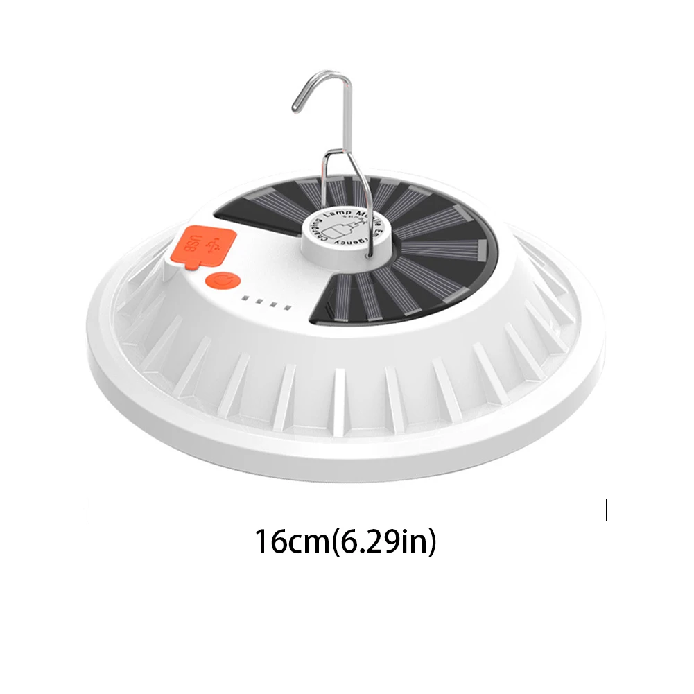 

Rechargeable UFO LED Bulb Lamp Solar Charge Lantern Portable Emergency Night Market Light Outdoor Camping Home Garden Camping