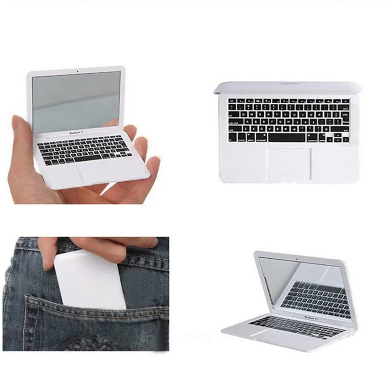 Vanity Mirror Fashion Makeup Mini Pocket Laptop Computer Glass Women Girls Creative Home Decorative Mirrors | Красота и здоровье