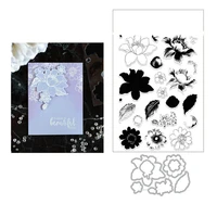 metal cutting dies and blooming flower stamps set scrapbooking diy decoration craft embossing stencil 2021 new arrival