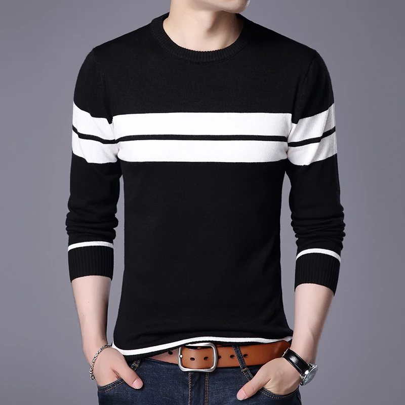 Covrlge Sweater Men 2019 New Casual Pullover Autumn Round Neck Patchwork Quality Knitted Brand Male Plus Size MZL051 | Мужская одежда