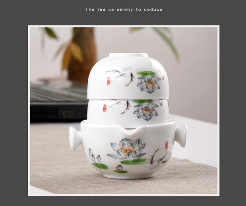 Керамические чайники gaiwan чайники Китайский чайный набор для путешествия с сумкой для путешествий