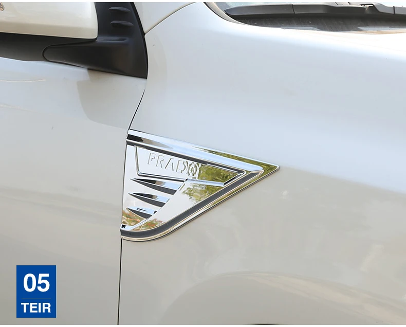 Для Toyota Land Cruiser Prado 150 аксессуар для автомобиля переднее крыло двигателя боковое вентиляционное отверстие крышка отделка акула жабры наклейка для вентиляционного отверстия
