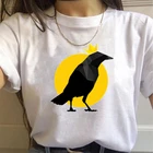 Женская футболка с мультяшным принтом Harajuku, женская летняя модная футболка с коротким рукавом и круглым вырезом, Повседневная футболка большого размера