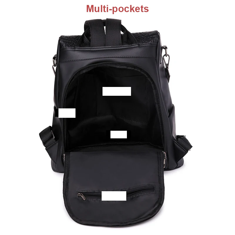 

Alligator Backpack Women PU Leather Anti-theft Rucksack Large Capacity Teenager School Bag Travel Lady Knapsack Mochila