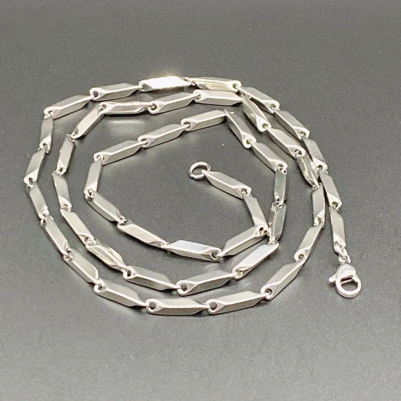 

3MM 50/55/60/65/70/75cm 316L Stainless Steel Handmade Irregular Chains For Pendant Necklaces Women Men Kids Party Jewelry