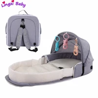 portable bed foldable baby bedtoystravel sun protection breathable infant sleeping basket