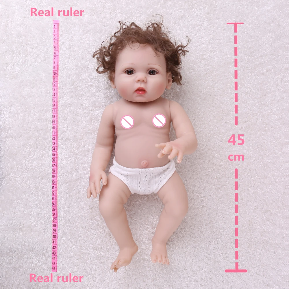 NPKDOLL Куклы реборн игрушки 18 дюймов полный реалистичный винил игрушки для детей поддельные детские развивающие банный детский приятель малыш Boneca