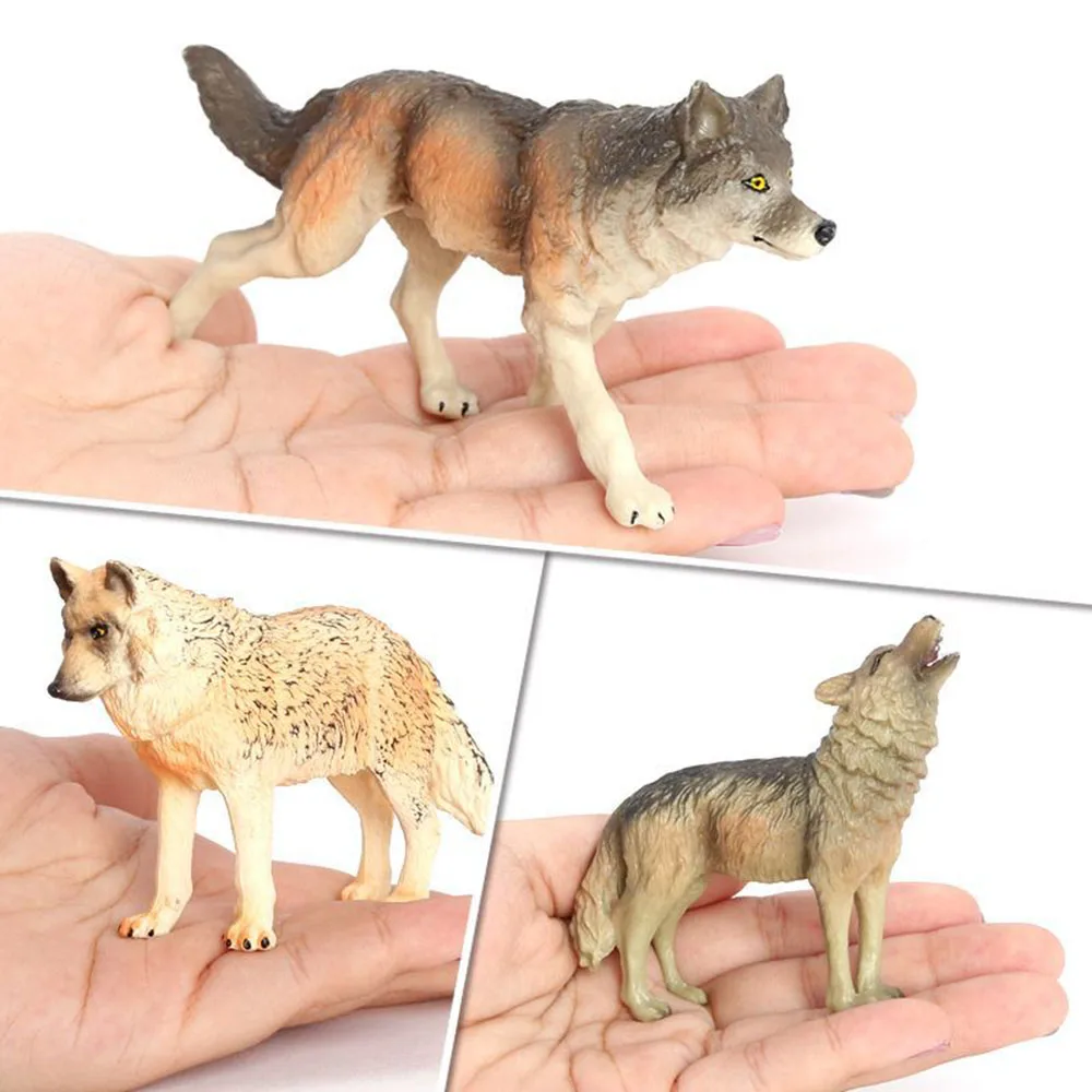 

Хит, Детская кофта с познавательные игрушки Моделирование диких животных модель Волчья модель одноцветное фигурки Детские развивающие Кол...