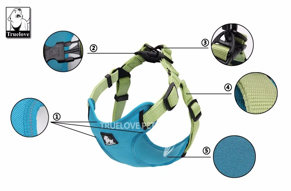 Truelove мягкий светоотражающий жгут для собак жилетка для собаки шаг в Жгут Регулируемый не Тянет Поводок для домашних животных для маленьких средних собак