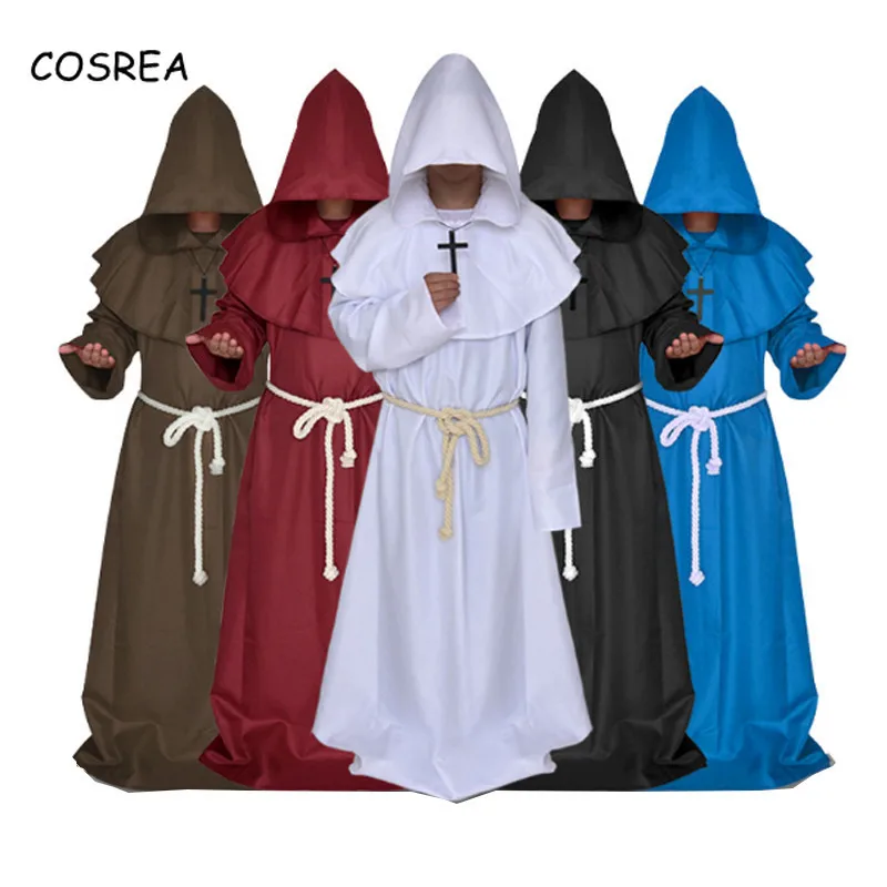 Хэллоуин Comic Con карнавальный костюм буддийский монаха мантия накидка Friar
