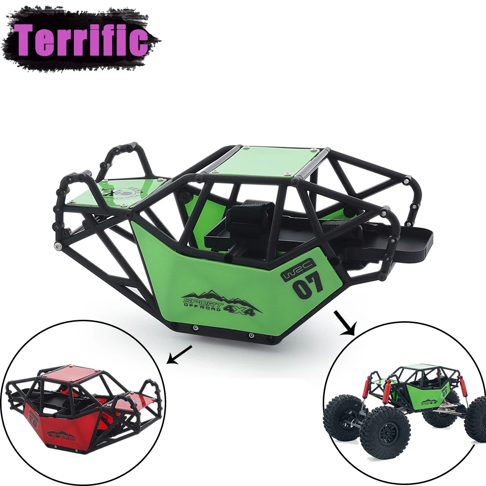 

Roll Cage Body High-Strength Composite Nylon Plastic Custom Tube Chassis Kit for 1/10 RC Rock Buggy Off-Road Car