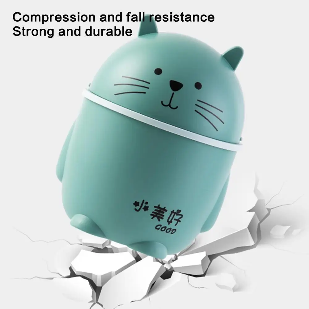 

Creative Cartoon Desktop Trash Can with Swing Lid Debris Storage Box Dustbin Office Supplies Small Trash Bin Mini Car Litter Can