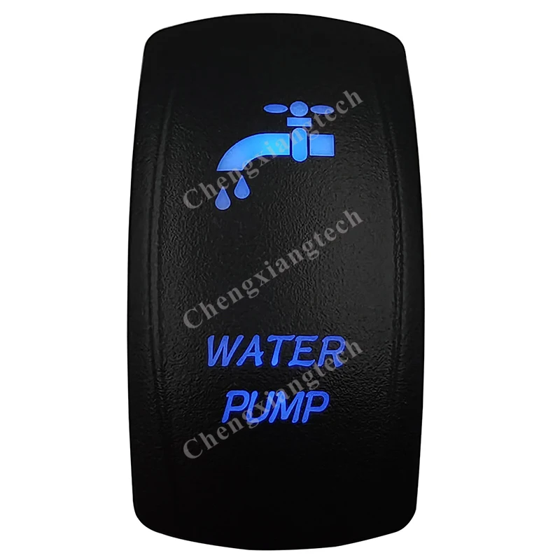 

WATER PUMP Car Boat Blue Led 5 Pin Rocker Switch 12V 20A SPST ON OFF Toggle Switch Accessories for Carling NARVA Jeep 4X4