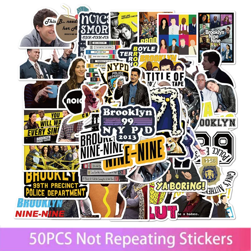 

50pcs American drama detective graffiti stickers luggage computer waterproof and no glue stickers