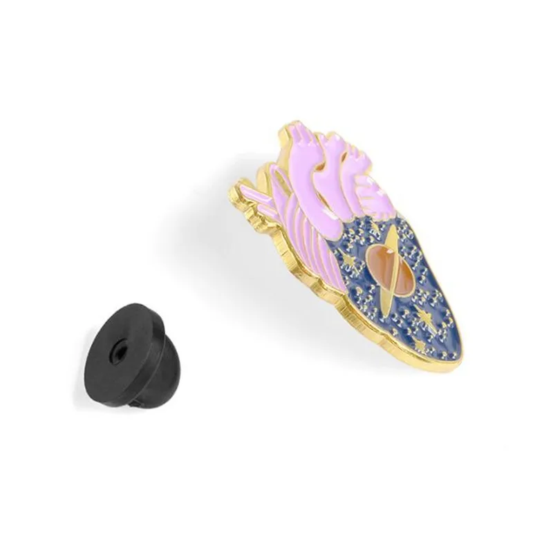 Новые эмалированные Значки для органов сердца украшения одежды аксессуары