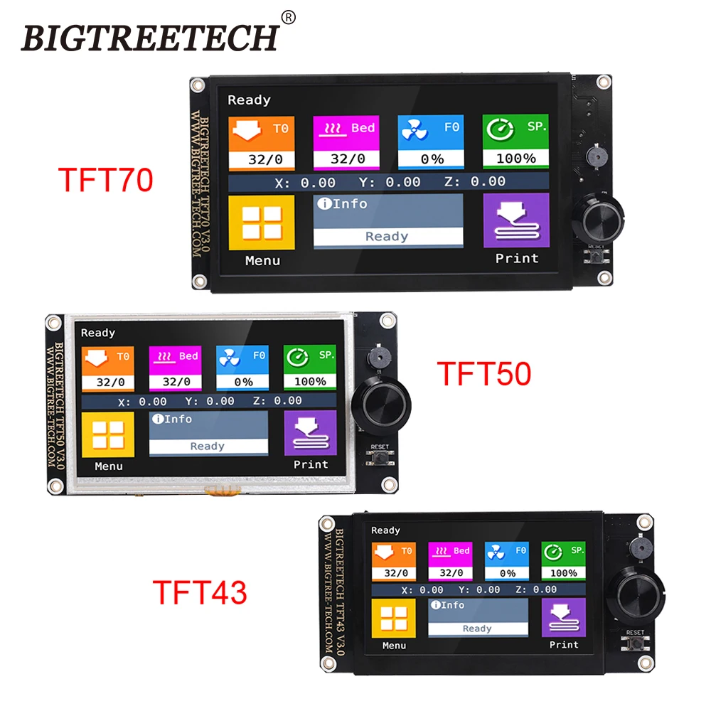 BIGTREETECH TFT43 TFT50 TFT70 V3.0 сенсорный экран 12864LCD WiFi беспроводной 3D принтер запчасти для