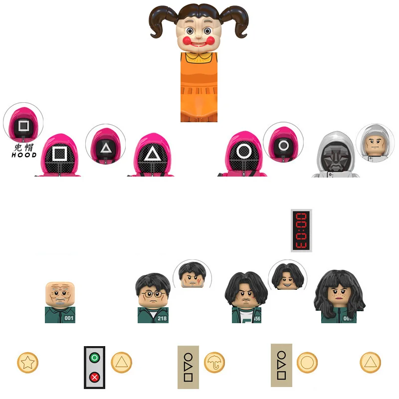 

WM6131 аниме игровые куклы, строительные блоки, кирпичи, мини-фигурки, серии головок, Детская сборка, игрушки для детей, подарки на день рождени...