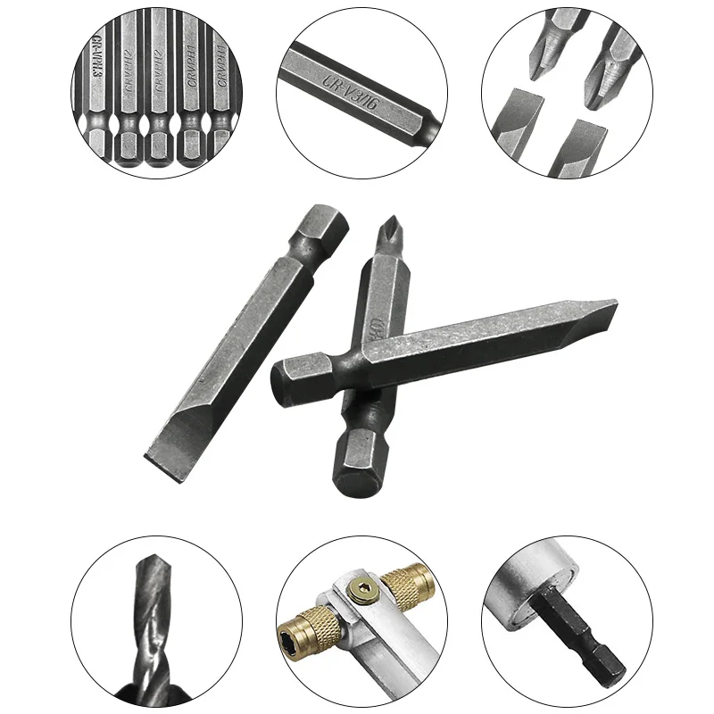 

20Pcs Half Time Drill Driver Multi Screwdriver Sets Updated Version 16 Different Kinds Head with Countersink Bits