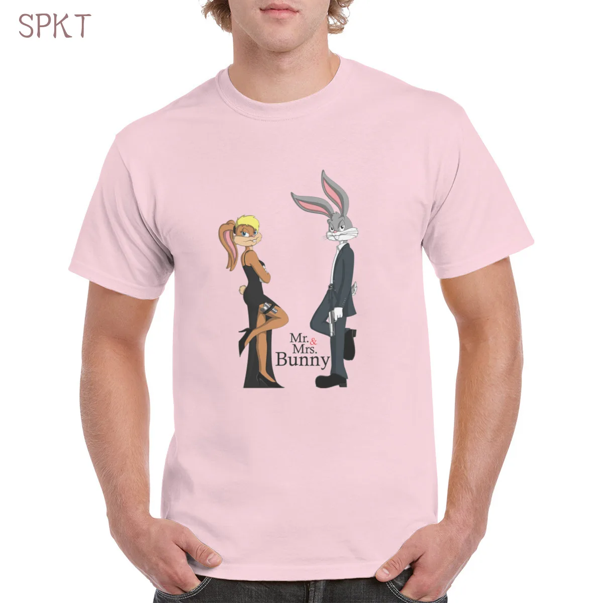 

Bugs Bunny and Lola Bunny Rabbits t shirt Top Soft Oversized Cotton Tee Female/Man T-Shirt Suit Pistol