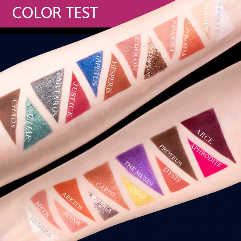 12 цветов Палитра теней для век Золотой Фиолетовый матовый блеск водостойкая