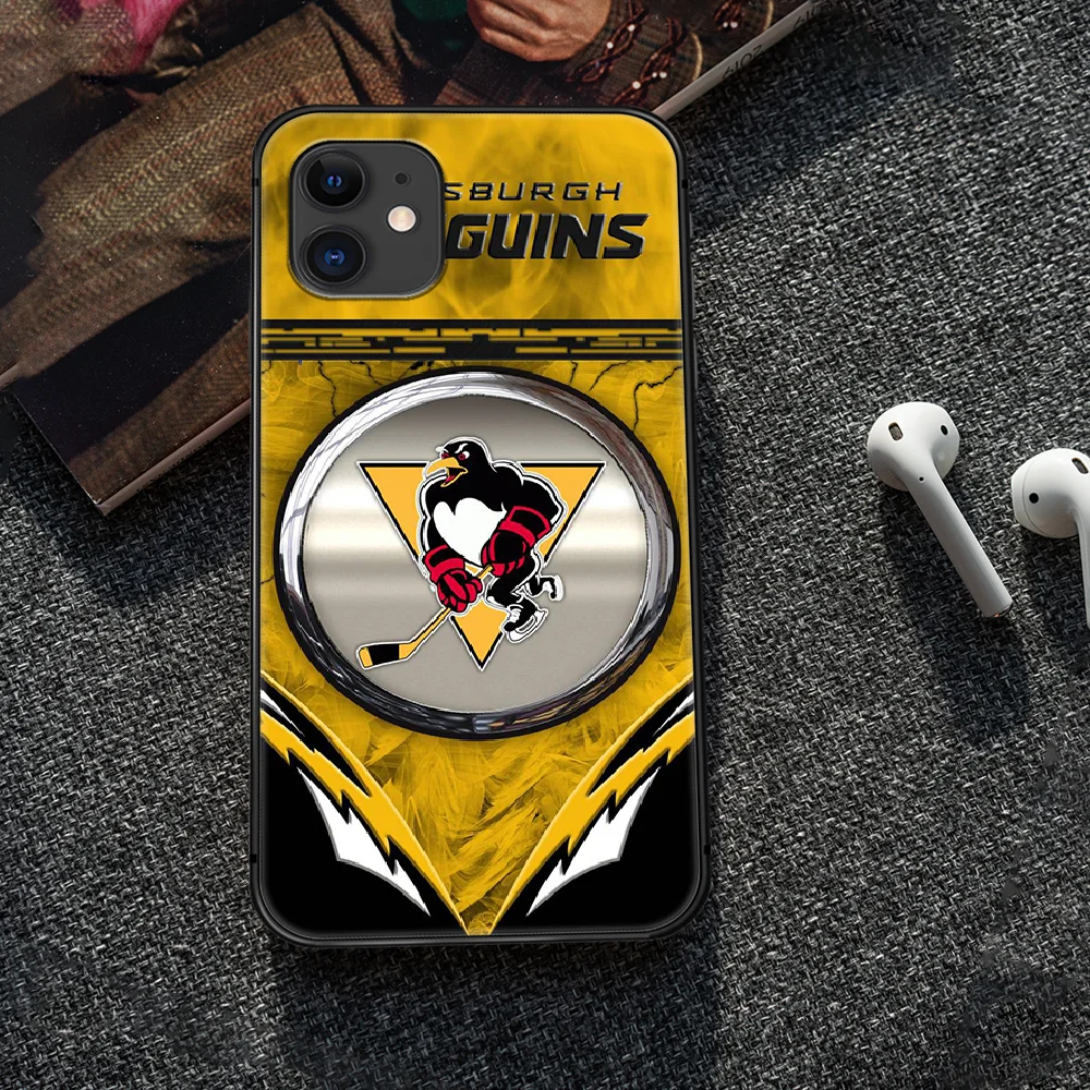 

Pittsburgh Penguin Phone Case Cover Hull For iphone 5 5s se 2 6 6s 7 8 12 mini plus X XS XR 11 PRO MAX black prime soft bumper