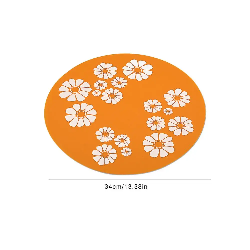 

Cat Flower Fountain Mat Pet Water Dispenser Activated Carbon Filter&Anti-slip Mat Round Waterproof Silicone Mat Pet Accessorries