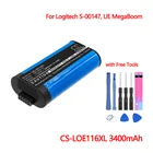 Bluetooth Динамик Батарея CS-LOE116XL для Logitech S-00147, UE Мега высокое качество цена по прейскуранту завода-изготовителя Batteria 7,4 V 3400 мА-ч