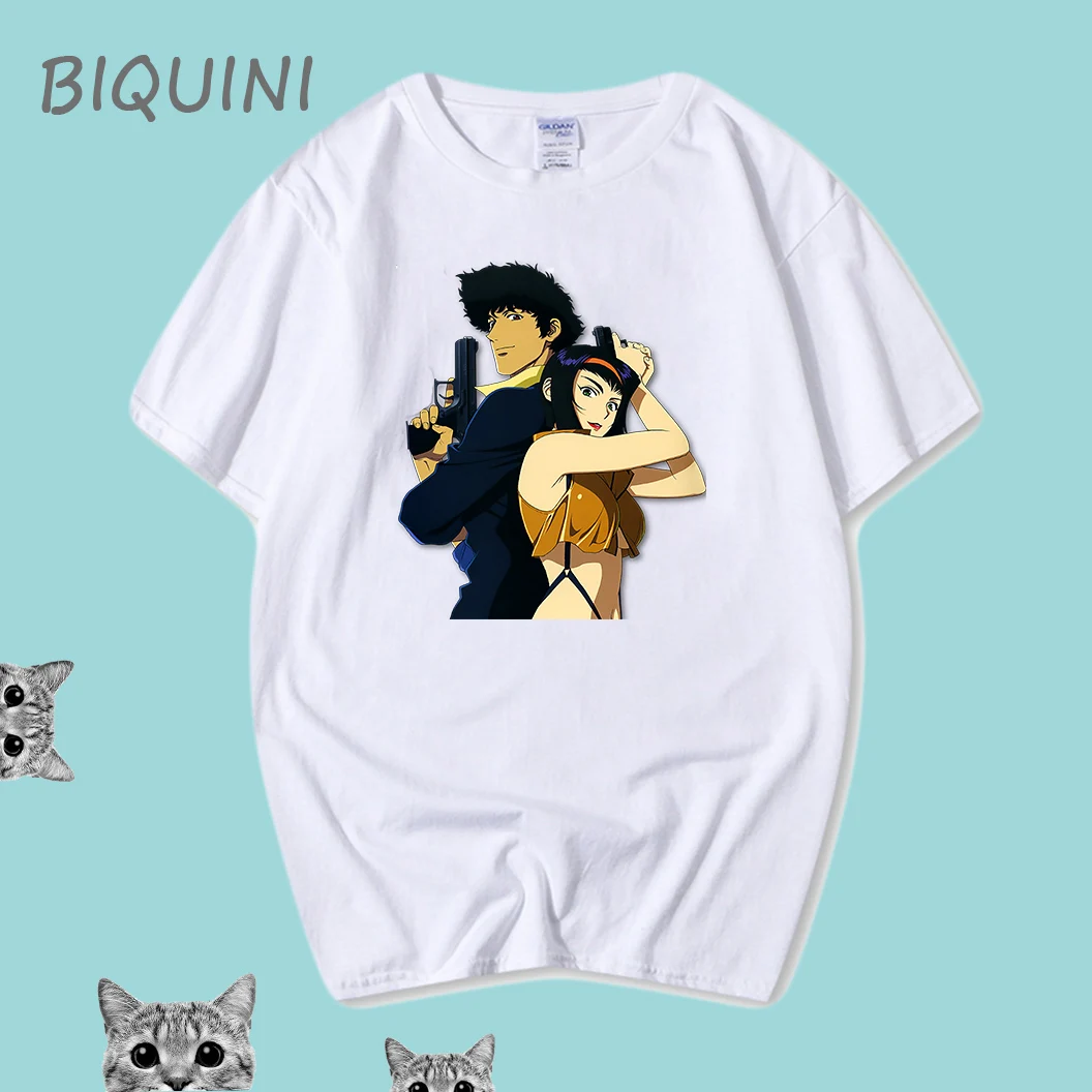 

Shinichiro Watanabe CAROL el martes camisetas camisas Anime Spike de Cowboy Bebop Spiegel Faye Valentine Cosplay camisa