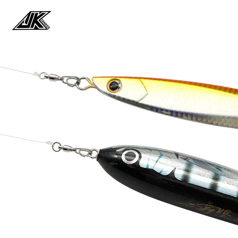 JK New Arrival pike fishing accessories Connector Pin Bearing Rolling Swivel Stainless Steel Snap Fishhook Lure Swivels Tackle