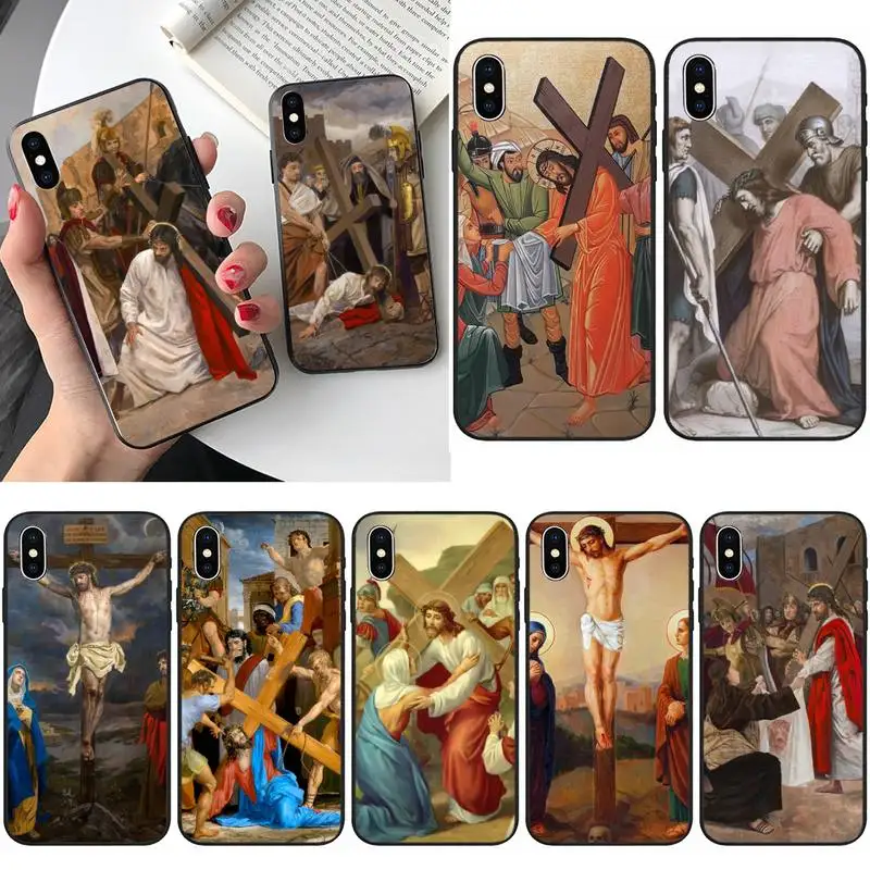 

VIA CRUCIS Phone Case For iPhone 12 Mini 11 Pro XS Max X XR 7 8 Plus