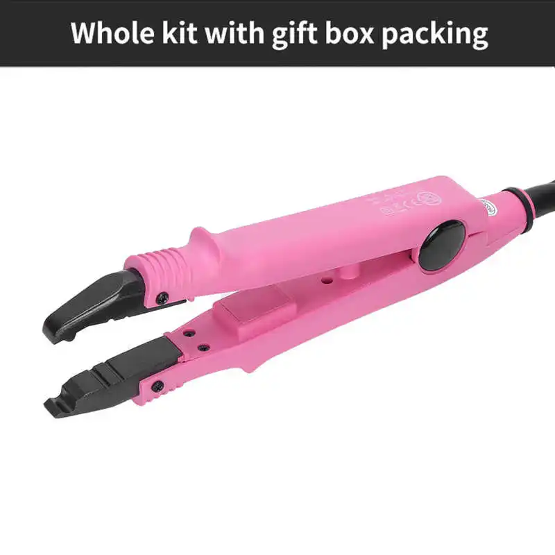 Наращивание волос железа Температура изменения с подогревом разъем машина