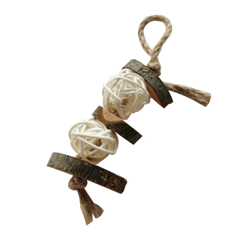 

Деревянная подвесная игрушка для птиц, Натуральный Деревянный интерактивный попугай, жевательная игрушка, интерактивный попугай, окунь, иг...